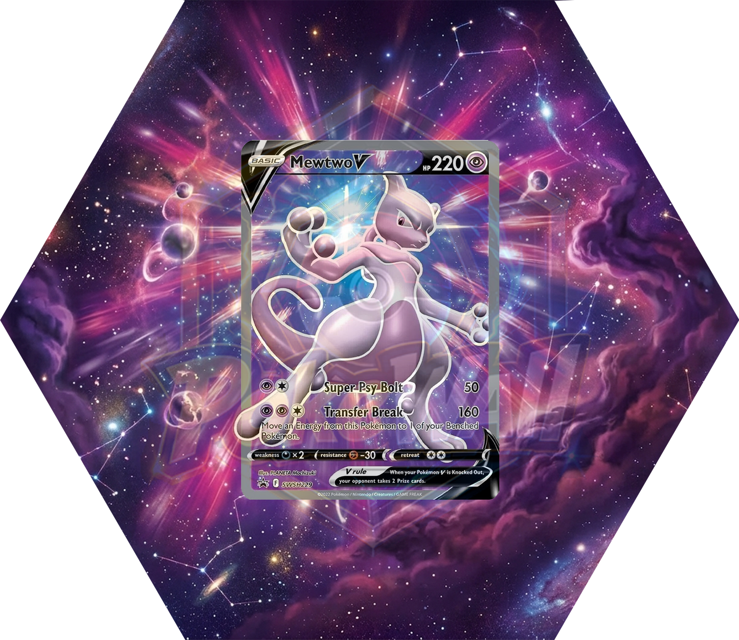 Ramka Hexagon Mewtwo V (SWSH229)