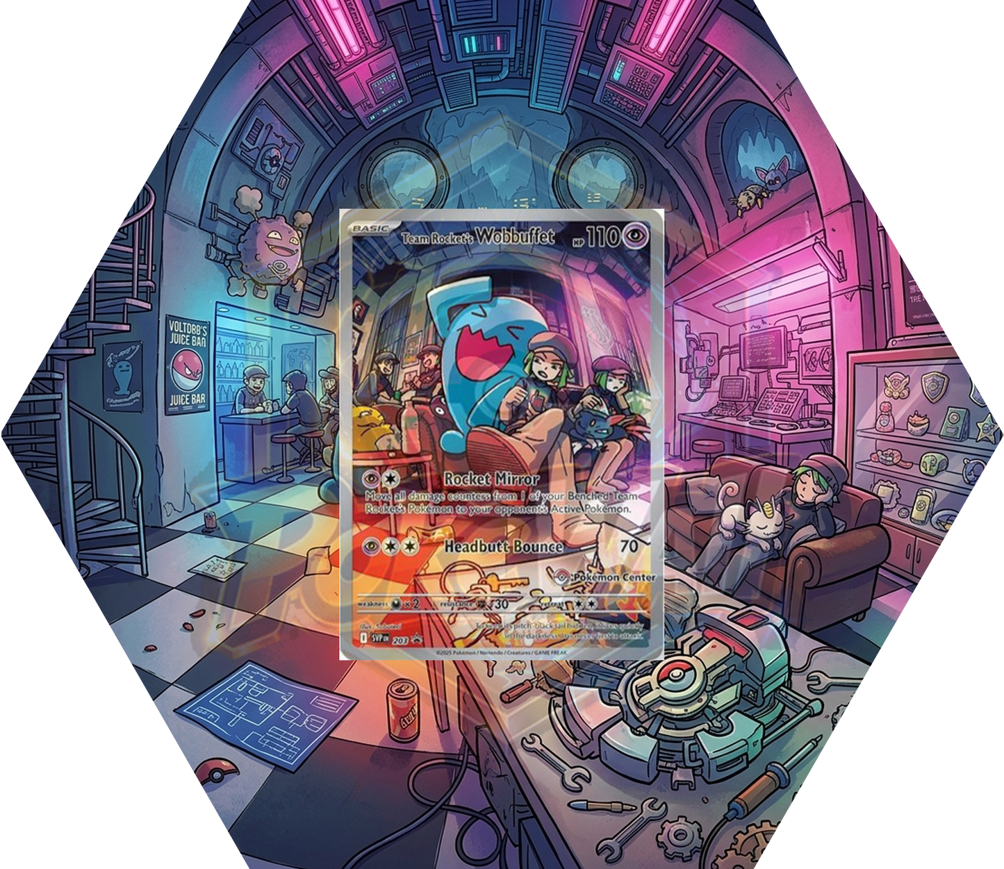 Ramka Hexagon Team Rocket's Wobbuffet (Promo 203)