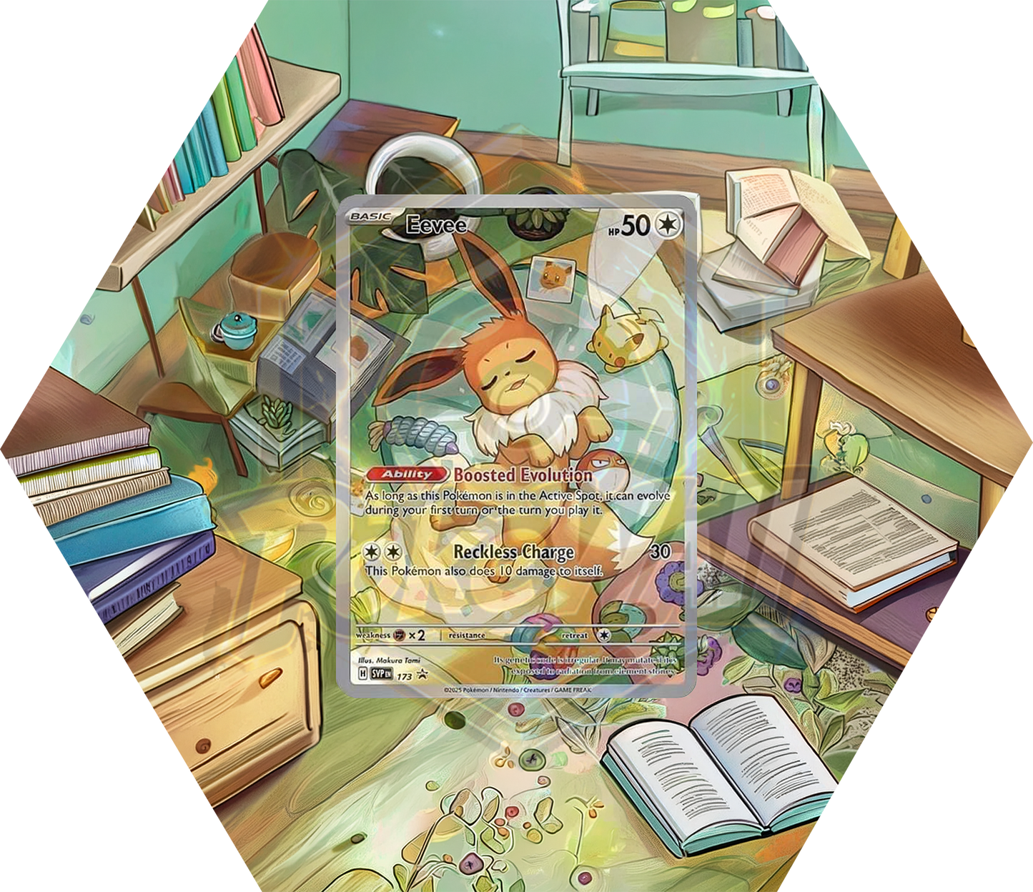 Ramka Hexagon Eevee - SV Black Star Promo (SVP 173)