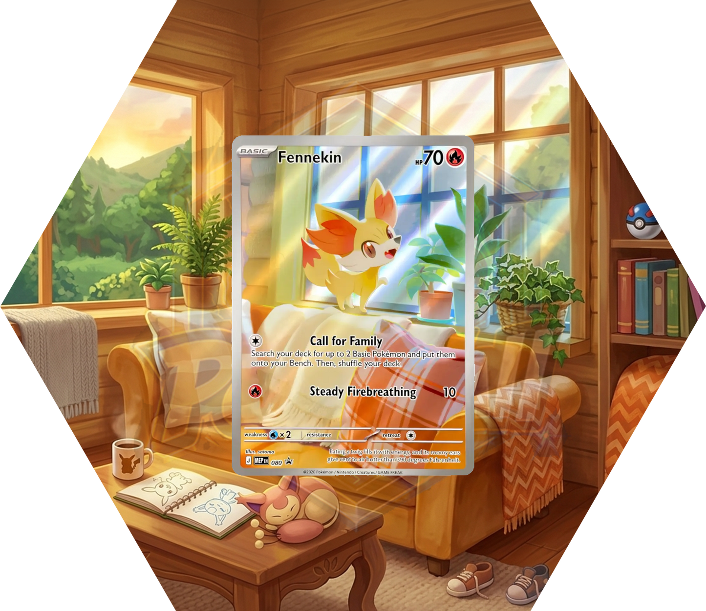 Ramka Hexagon Fennekin (080 CRI Promo)
