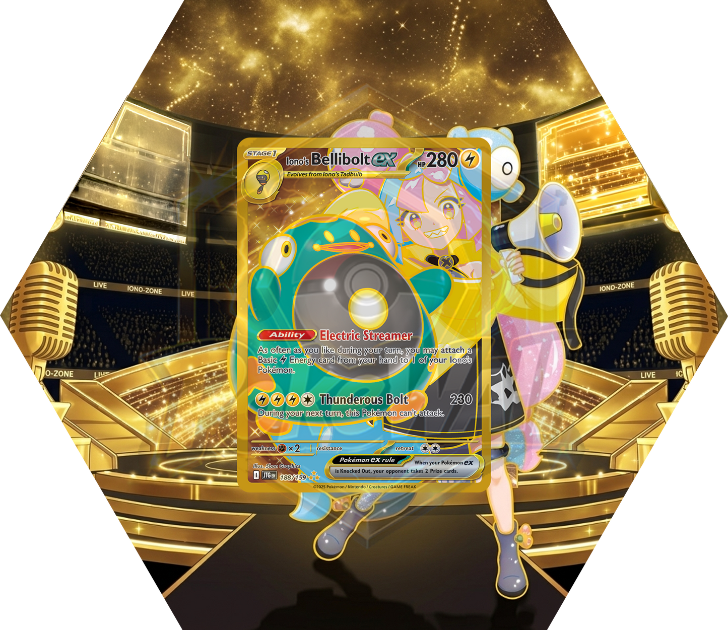 Ramka Hexagon Iono's Bellibolt EX (JTG 188)