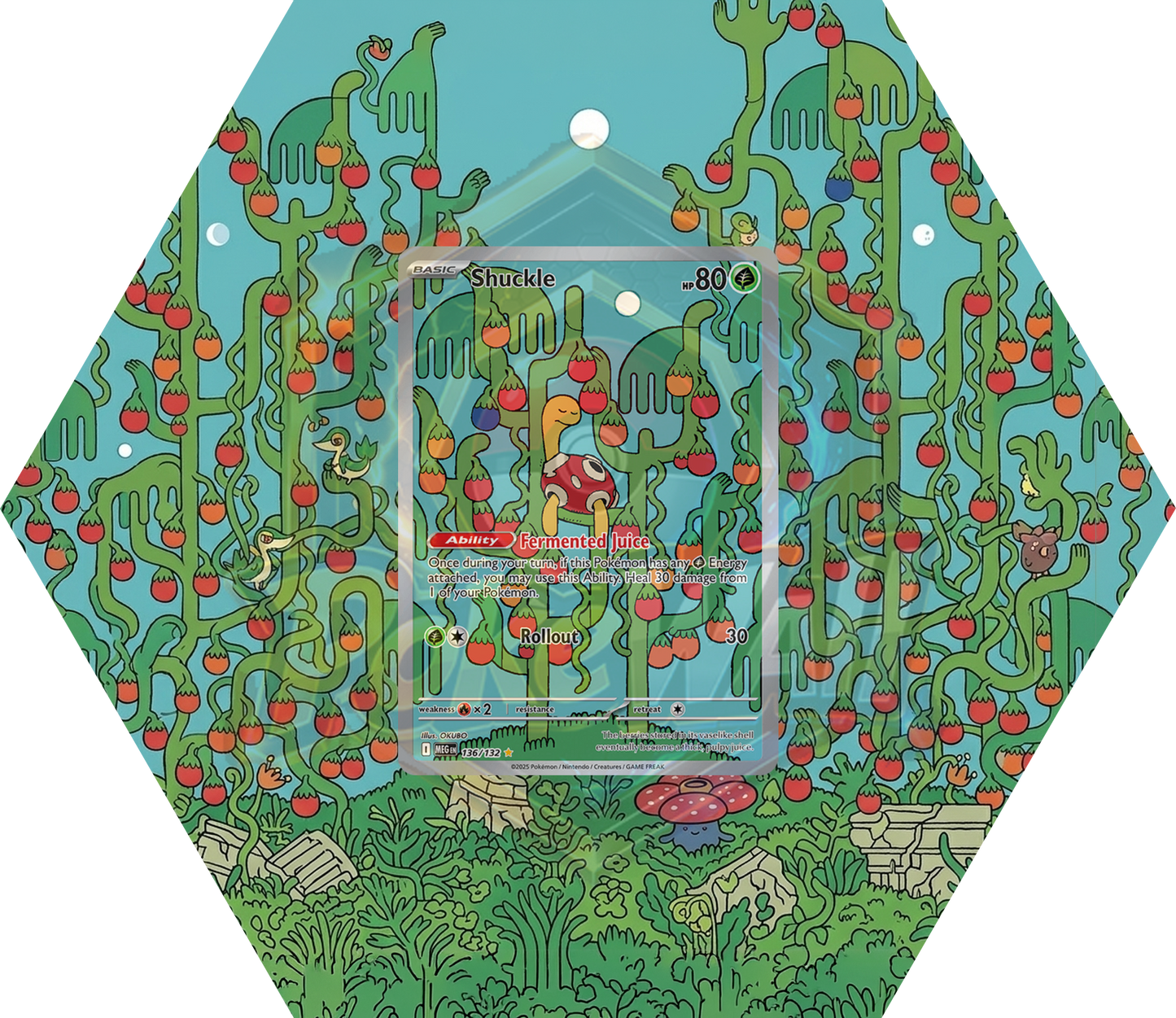 Ramka Hexagon Shuckle - Mega Evolution (MEG 136)